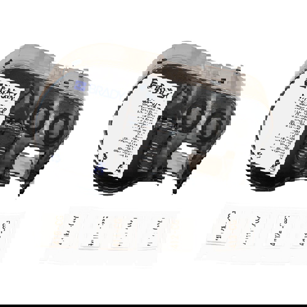 Labels, Ribbons & Tapes; Application: Heat Shrink Labels ; Type: Heat Shrink Labels ; Color Family: White ; Color: Black on White ; Number Of Labels Per Roll: 80 ; Label Diameter (Inch): 3/8